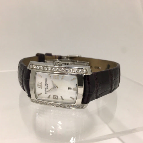 Baume & Mercier Hampton 65504 Mother of Pearl Dial and Diamond Bezel Watch