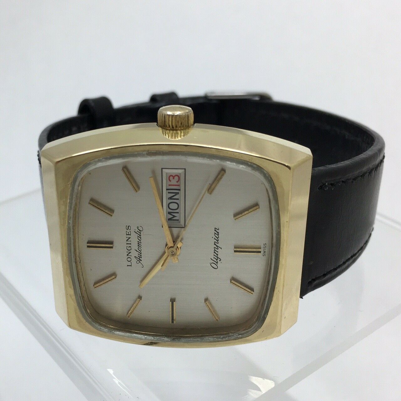 Longines Olympian Automatic Wristwatch Circa. 1970s Ref. 1038 Gold Plated