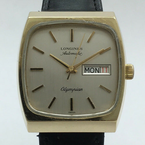 Longines Olympian Automatic Wristwatch Circa. 1970s Ref. 1038 Gold Plated