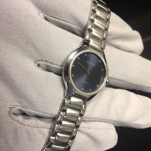 Rado "Florence" beau cadran bleu en acier inoxydable 