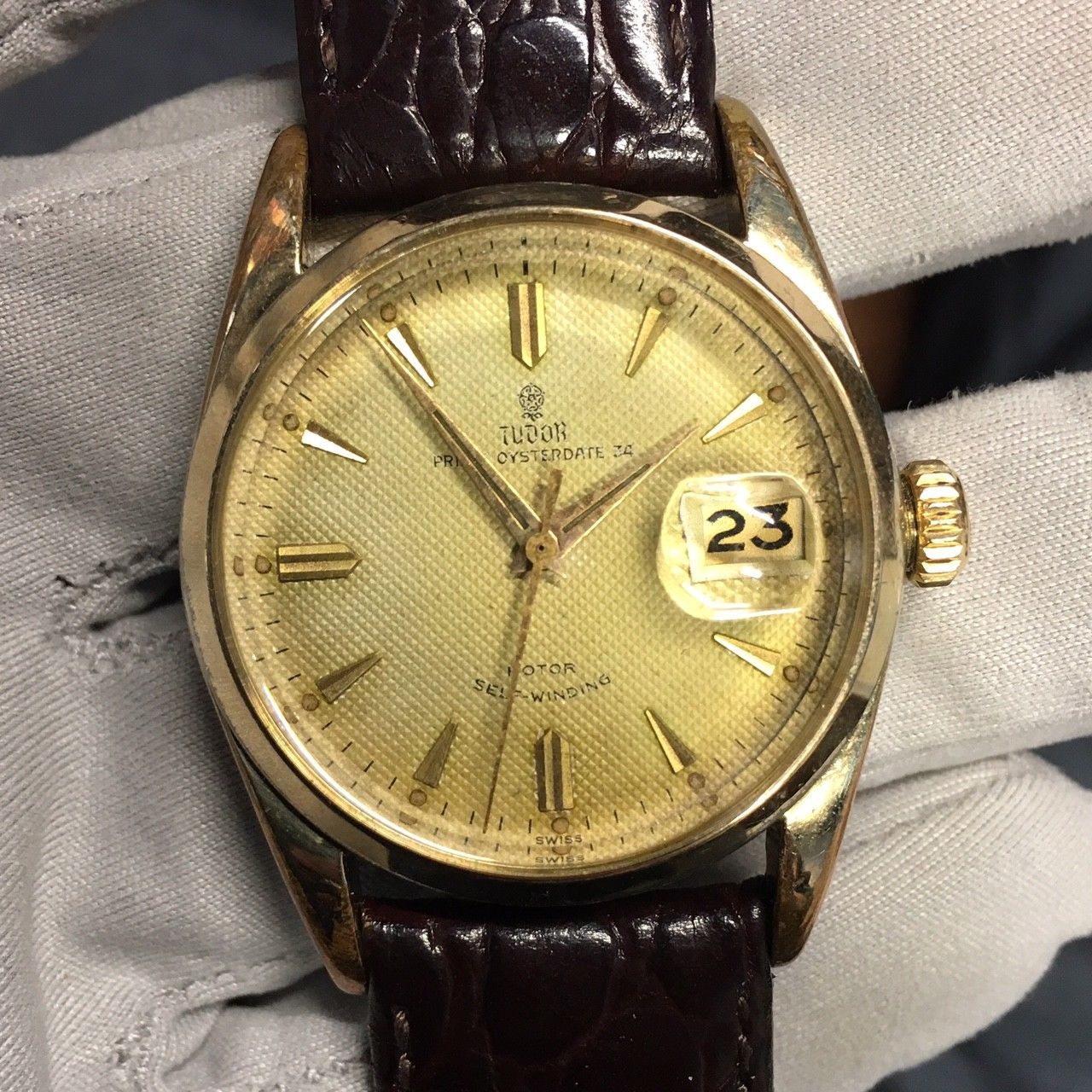 Tudor Rolex Prince-Oysterdate 34 Roulette Wheel Watch Vintage des années 1960