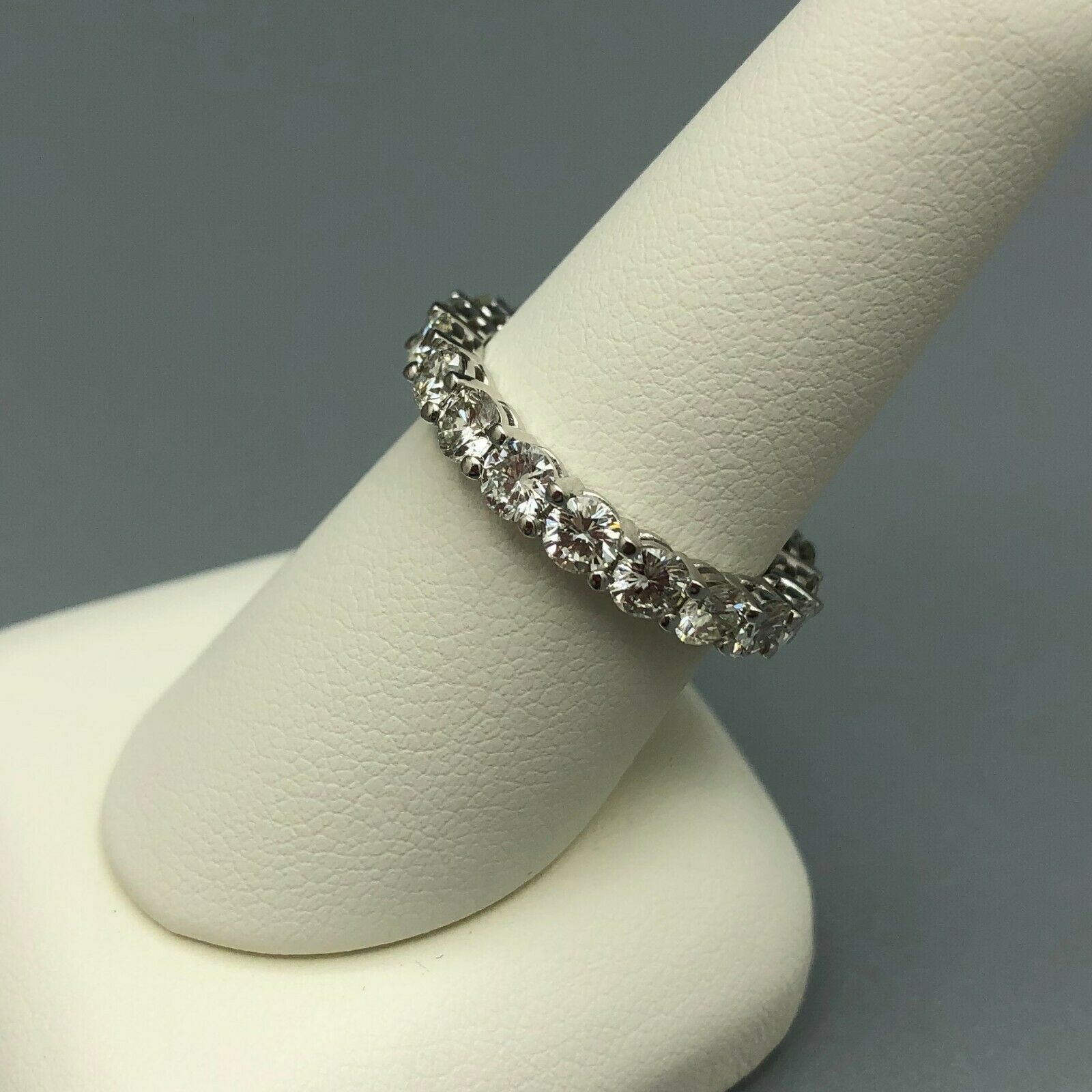 Signature Shared Prong Diamond Eternity Band with a Total Carat Weight of 3.15
