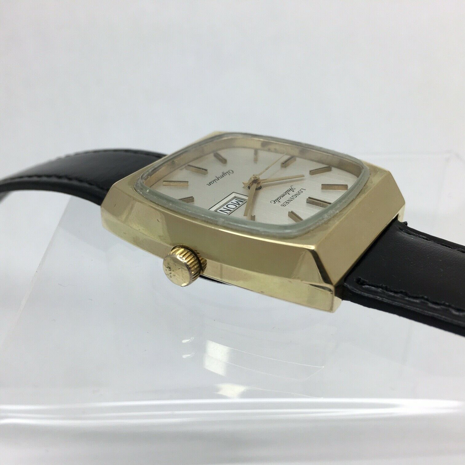 Montre-bracelet automatique Longines Olympian Circa. Années 1970 Réf. 1038 Plaqué Or