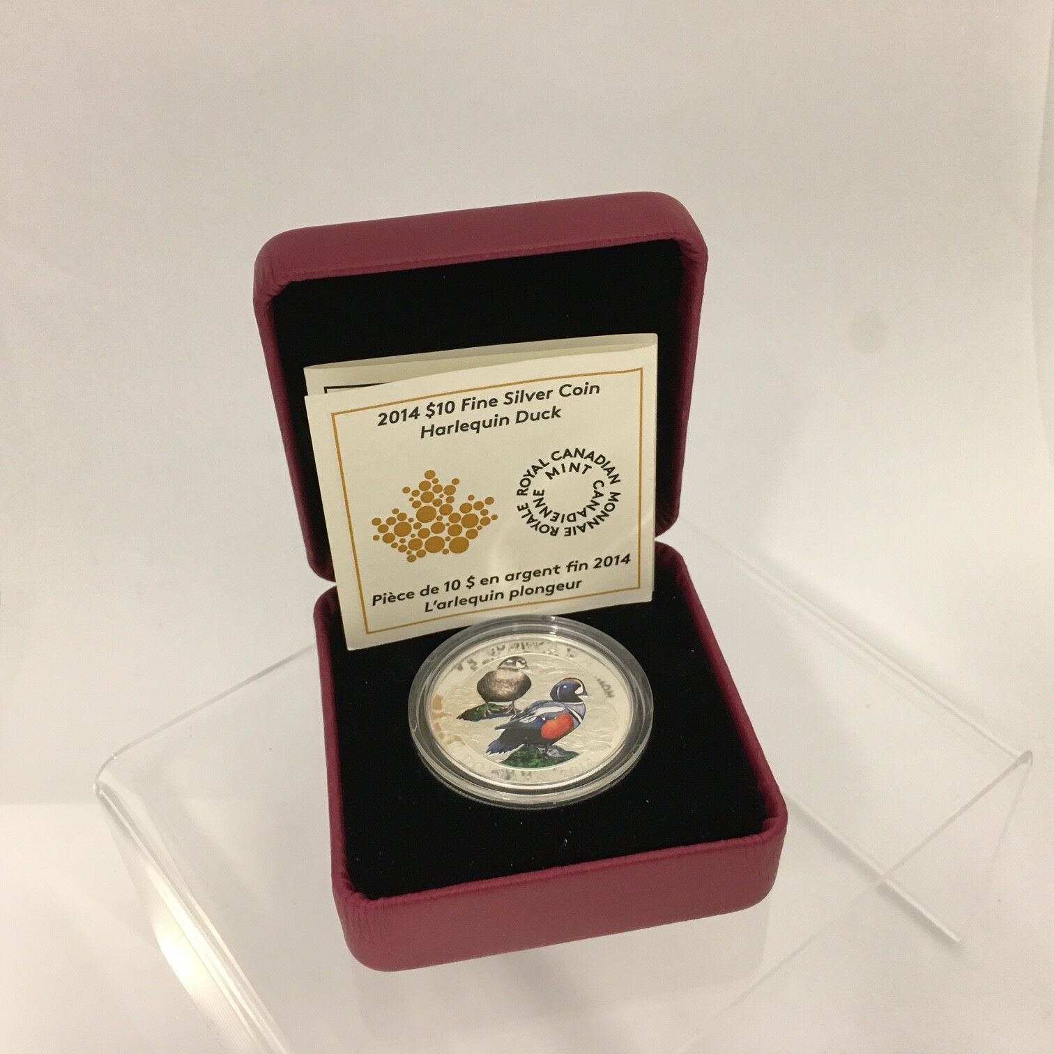 2014 $10 Fine Silver Coin Harlequin Duck 99.99%