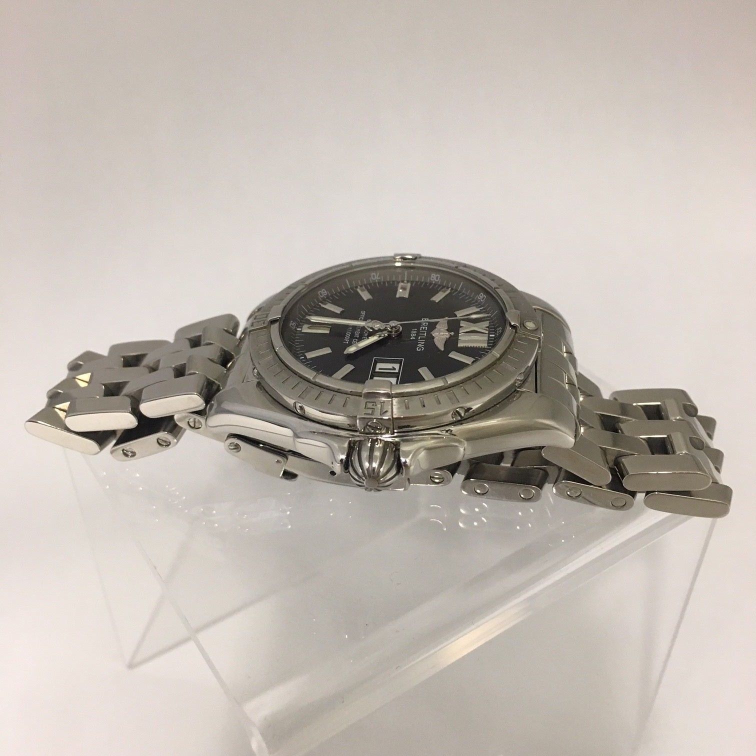 Breitling Windrider Cockpit Stainless Steel Automatic Big Date Watch A49350