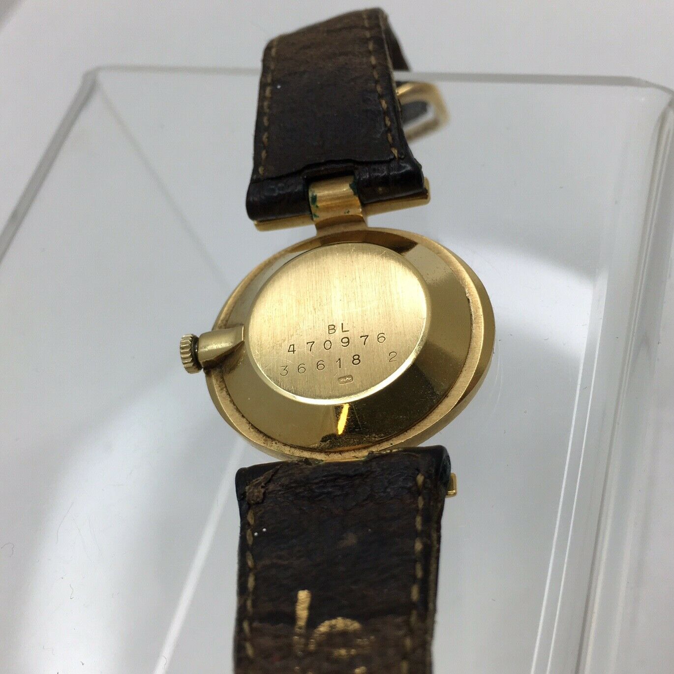Baume & Mercier 18K Gold Tiger Eye Dial Watch 36618